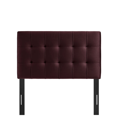 Lily Stain-Resistant Performance Velvet Twin Size Headboard by Furniture for America