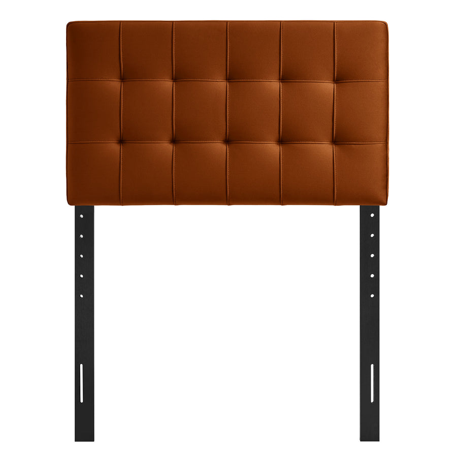 Cleo Stain-Resistant Performance Velvet Twin Size Headboard in Rust
