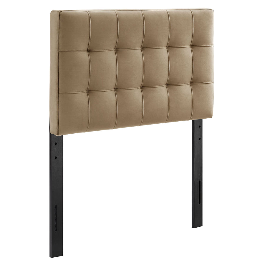 Cleo Stain-Resistant Performance Velvet Twin Size Headboard in Taupe