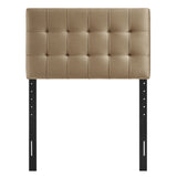 Cleo Stain-Resistant Performance Velvet Twin Size Headboard in Taupe
