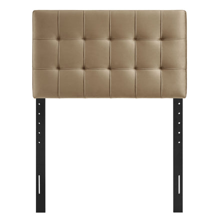Lily Stain-Resistant Performance Velvet Twin Size Headboard in Taupe