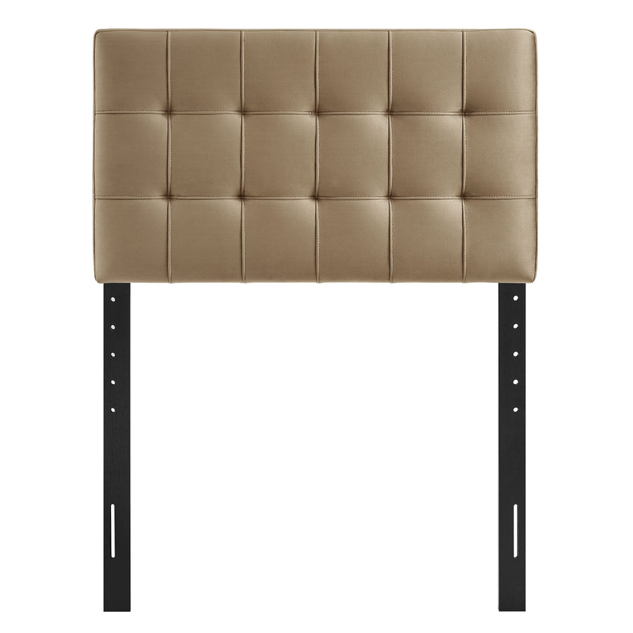 Cleo Stain-Resistant Performance Velvet Twin Size Headboard in Taupe