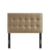 Cleo Stain-Resistant Performance Velvet Twin Size Headboard in Taupe