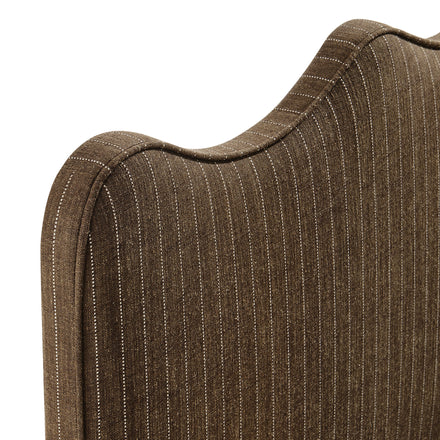 Athena Striped Fabric Upholstered Twin Size Headboard in Earth Stripe