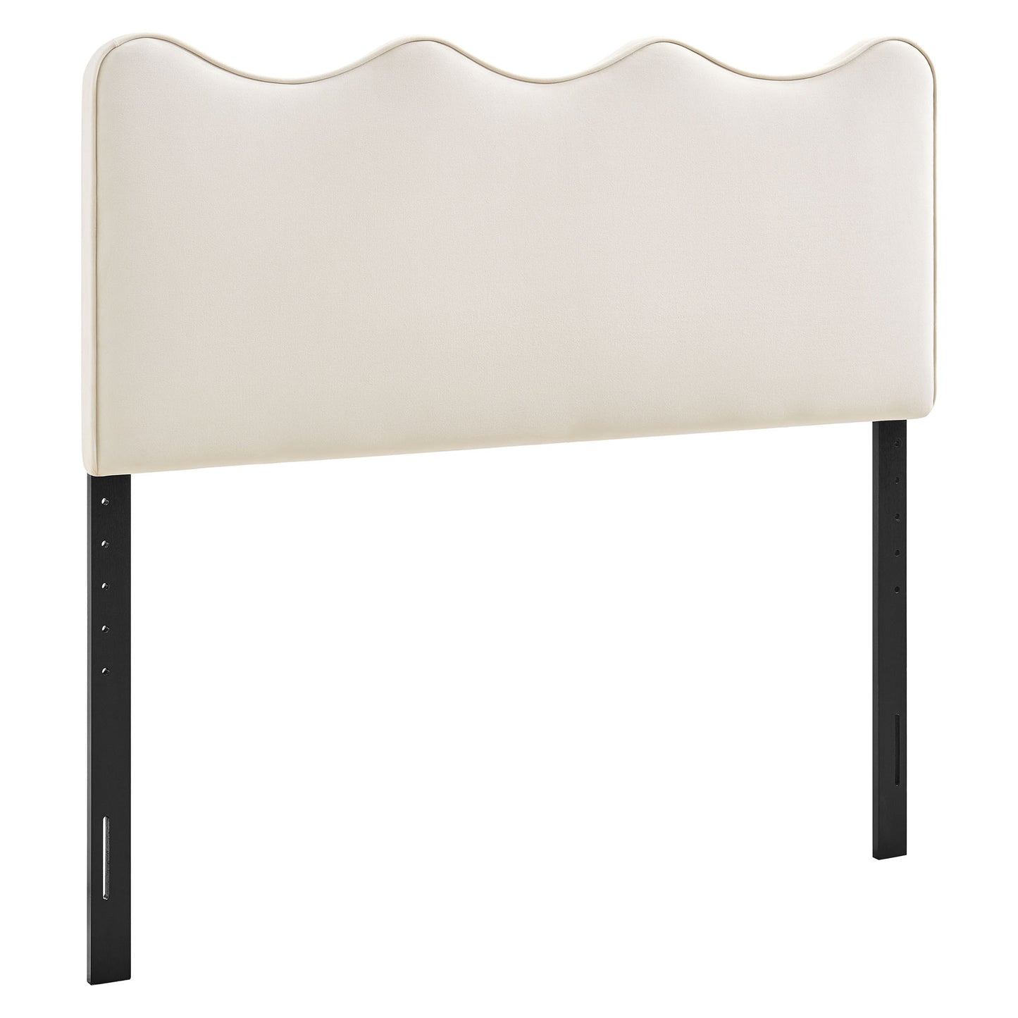 Hazel Stain-Resistant Performance Velvet Full Size Headboard in Alabaster