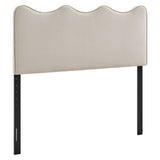 Hazel Stain-Resistant Performance Velvet Full Size Headboard in Almond