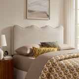 Hazel Stain-Resistant Performance Velvet Full Size Headboard in Almond