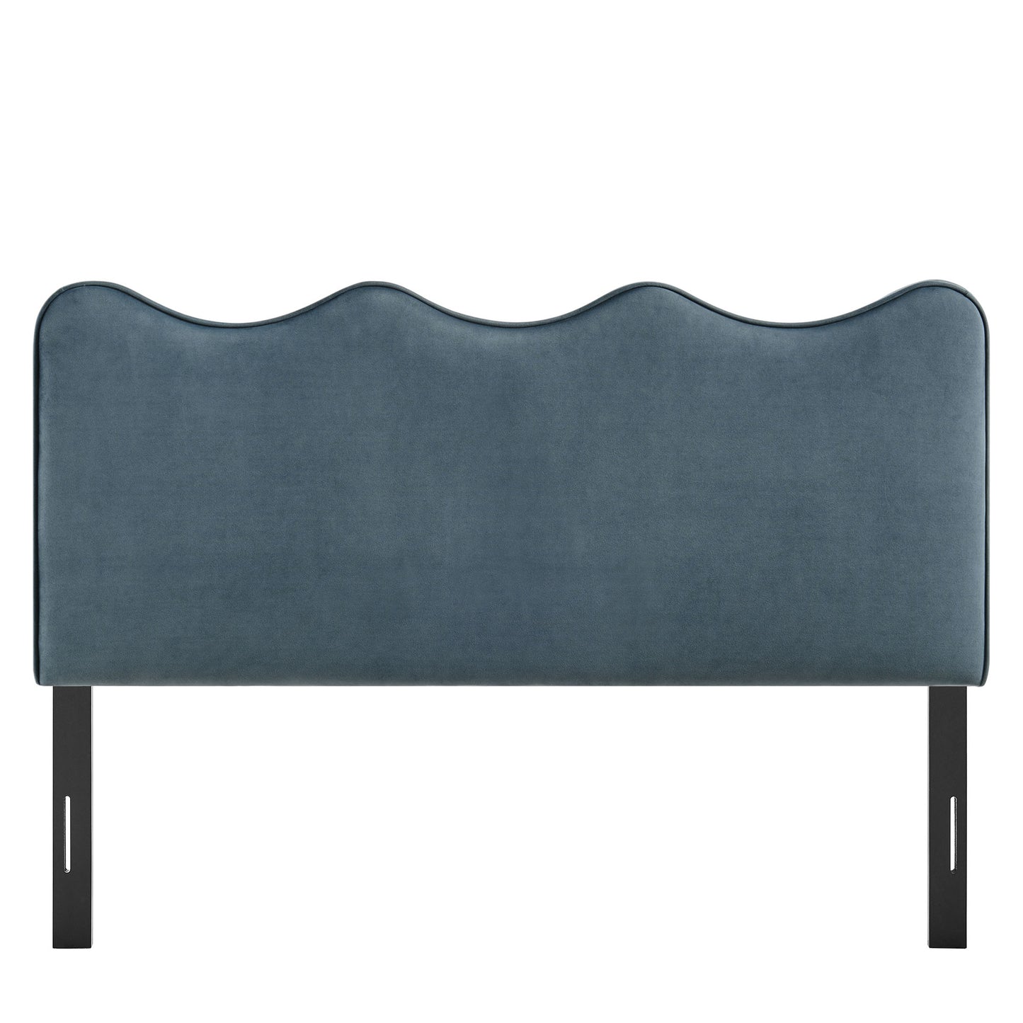Hazel Stain-Resistant Performance Velvet Full Size Headboard in Cadet Blue
