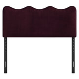 Hazel Stain-Resistant Performance Velvet Full Size Headboard in Mulberry