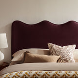 Hazel Stain-Resistant Performance Velvet Full Size Headboard in Mulberry