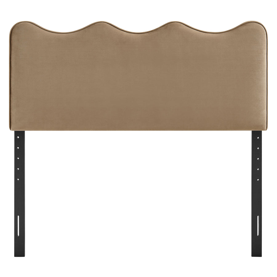 Hazel Stain-Resistant Performance Velvet Full Size Headboard in Taupe