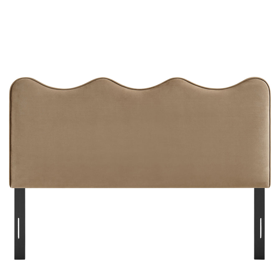 Hazel Stain-Resistant Performance Velvet Full Size Headboard in Taupe