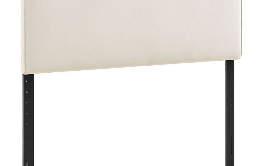 Hazel Stain-Resistant Performance Velvet Queen Size Headboard in Alabaster