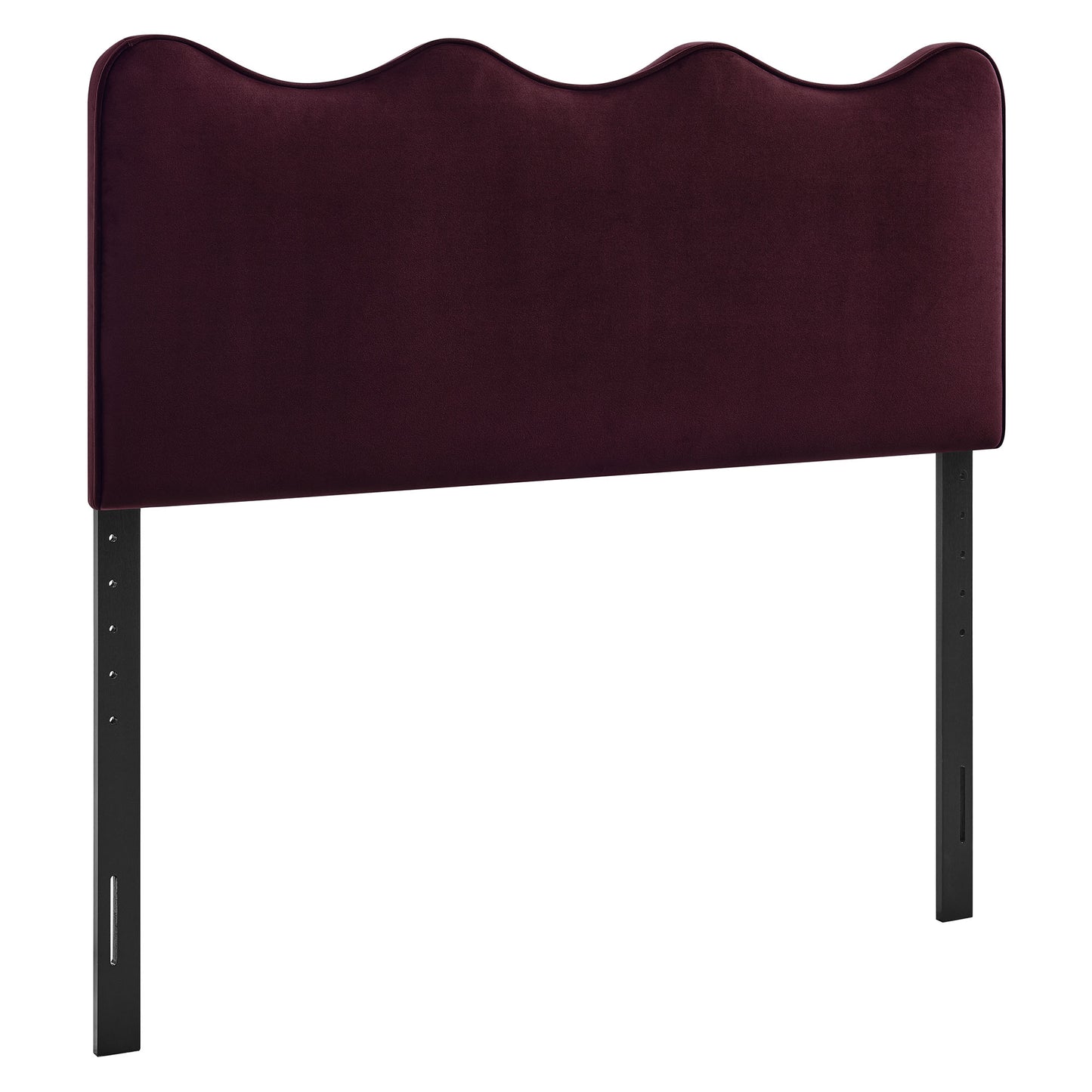 Hazel Stain-Resistant Performance Velvet Queen Size Headboard in Mulberry