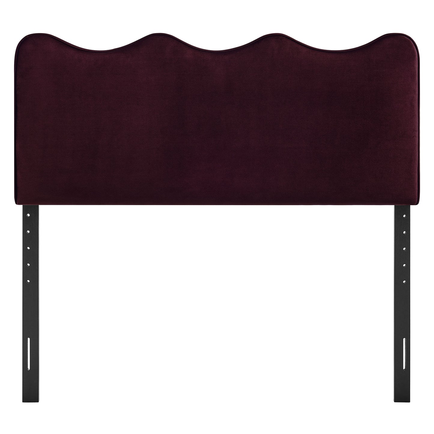 Hazel Stain-Resistant Performance Velvet Queen Size Headboard in Mulberry