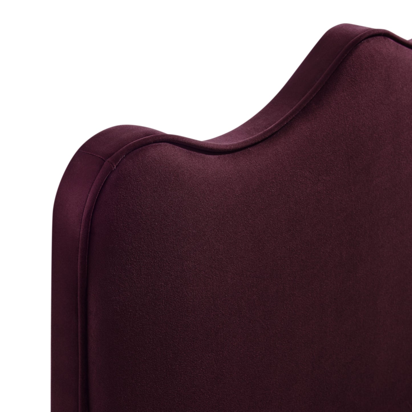 Hazel Stain-Resistant Performance Velvet Queen Size Headboard in Mulberry