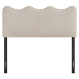 Hazel Stain-Resistant Performance Velvet King Size Headboard in Almond