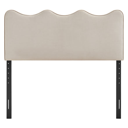 Athena Stain-Resistant Performance Velvet King Size Headboard in Almond