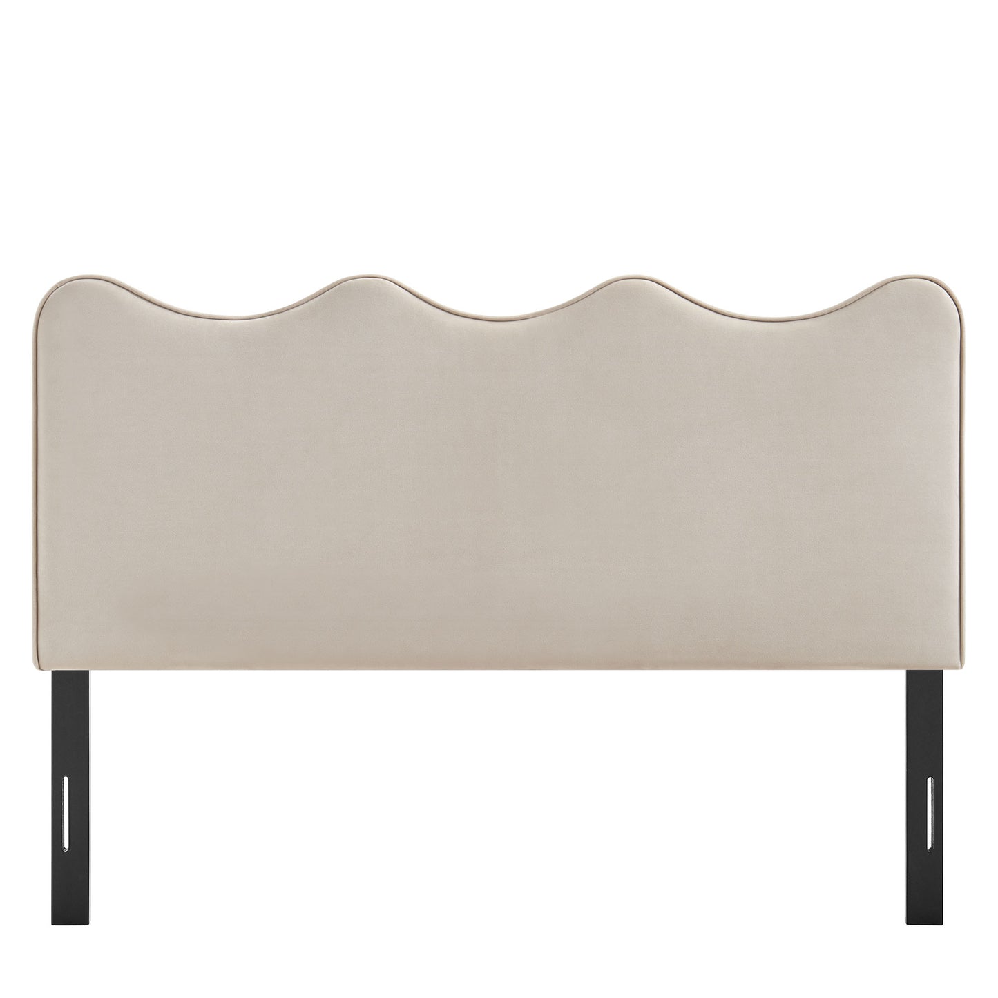 Hazel Stain-Resistant Performance Velvet King Size Headboard in Almond