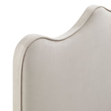 Hazel Stain-Resistant Performance Velvet King Size Headboard in Almond