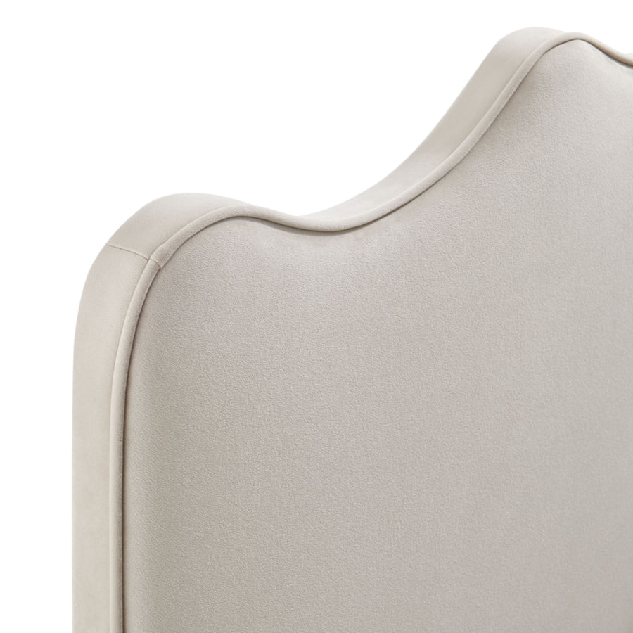 Hazel Stain-Resistant Performance Velvet King Size Headboard in Almond