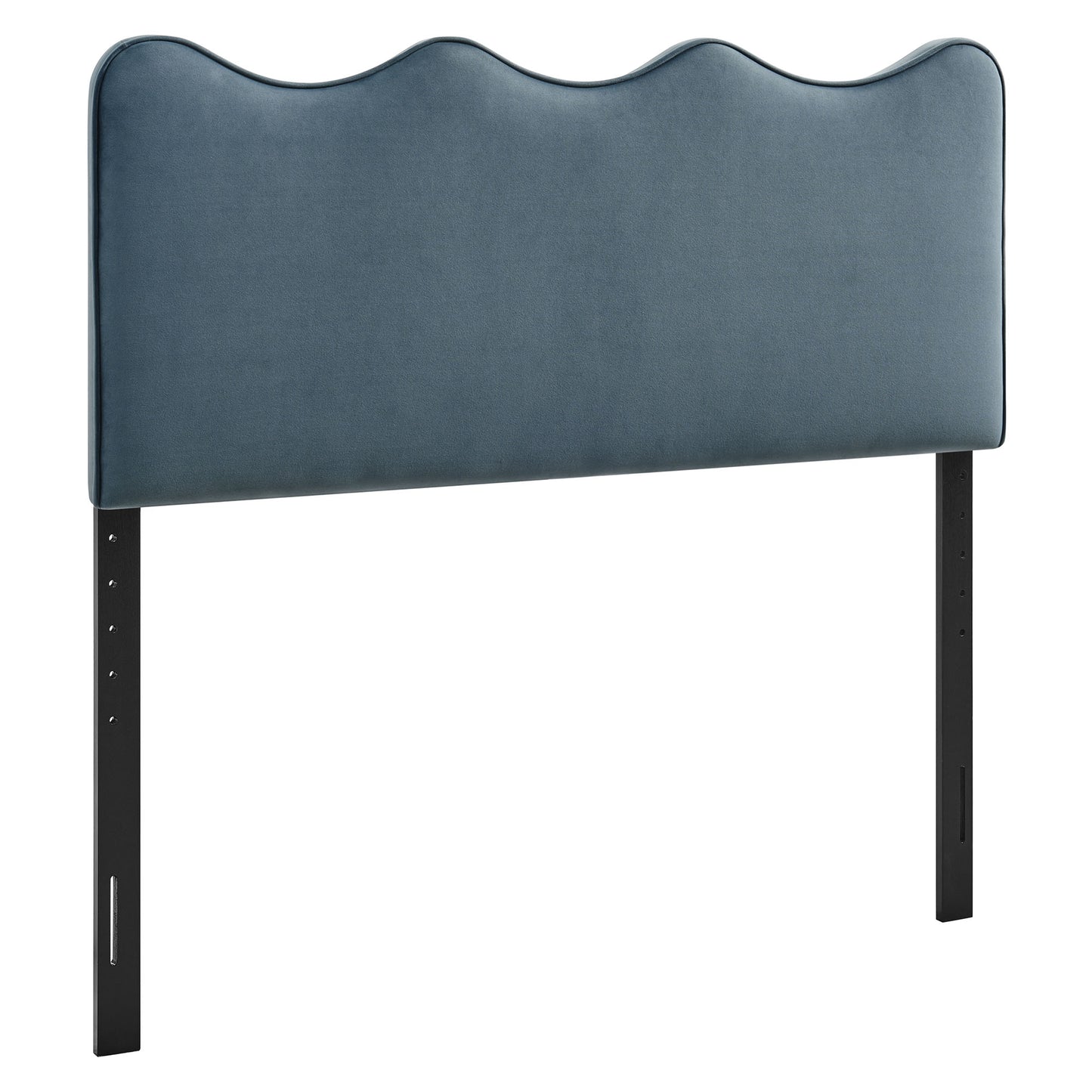 Hazel Stain-Resistant Performance Velvet King Size Headboard in Cadet Blue