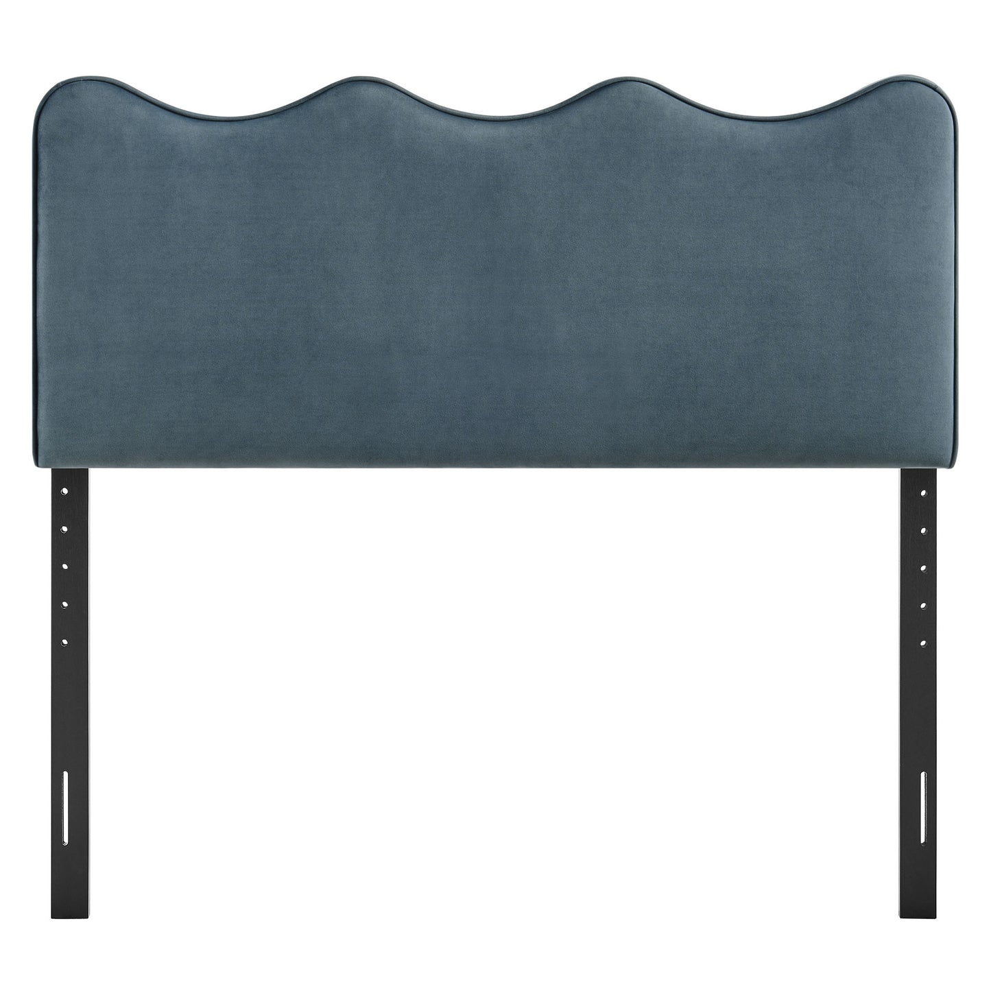 Hazel Stain-Resistant Performance Velvet King Size Headboard in Cadet Blue