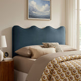 Hazel Stain-Resistant Performance Velvet King Size Headboard in Cadet Blue