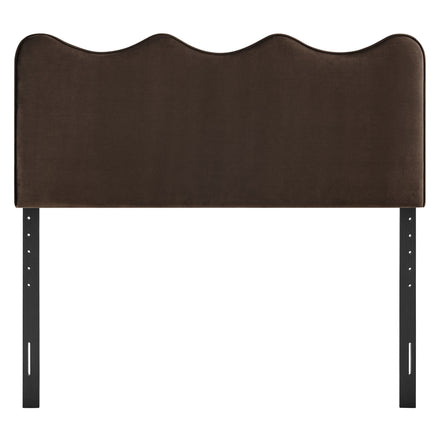 Athena Stain-Resistant Performance Velvet King Size Headboard in Chocolate Brown