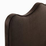 Hazel Stain-Resistant Performance Velvet King Size Headboard in Chocolate Brown