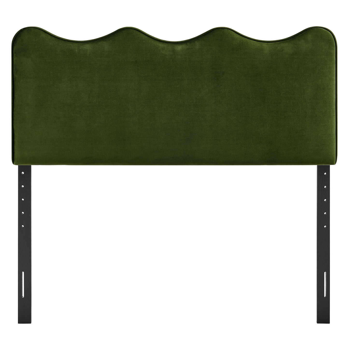 Hazel Stain-Resistant Performance Velvet King Size Headboard in Moss Green