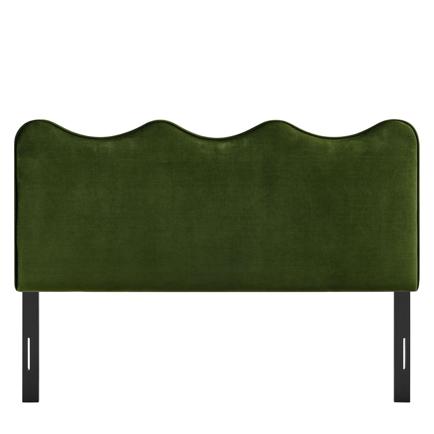 Hazel Stain-Resistant Performance Velvet King Size Headboard in Moss Green