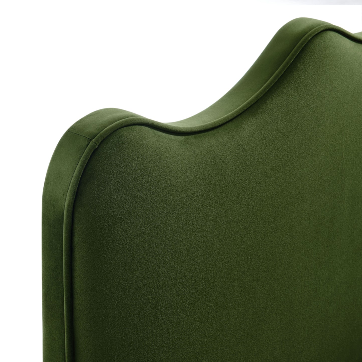 Hazel Stain-Resistant Performance Velvet King Size Headboard in Moss Green