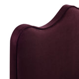 Hazel Stain-Resistant Performance Velvet King Size Headboard in Mulberry