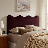 Hazel Stain-Resistant Performance Velvet King Size Headboard in Mulberry