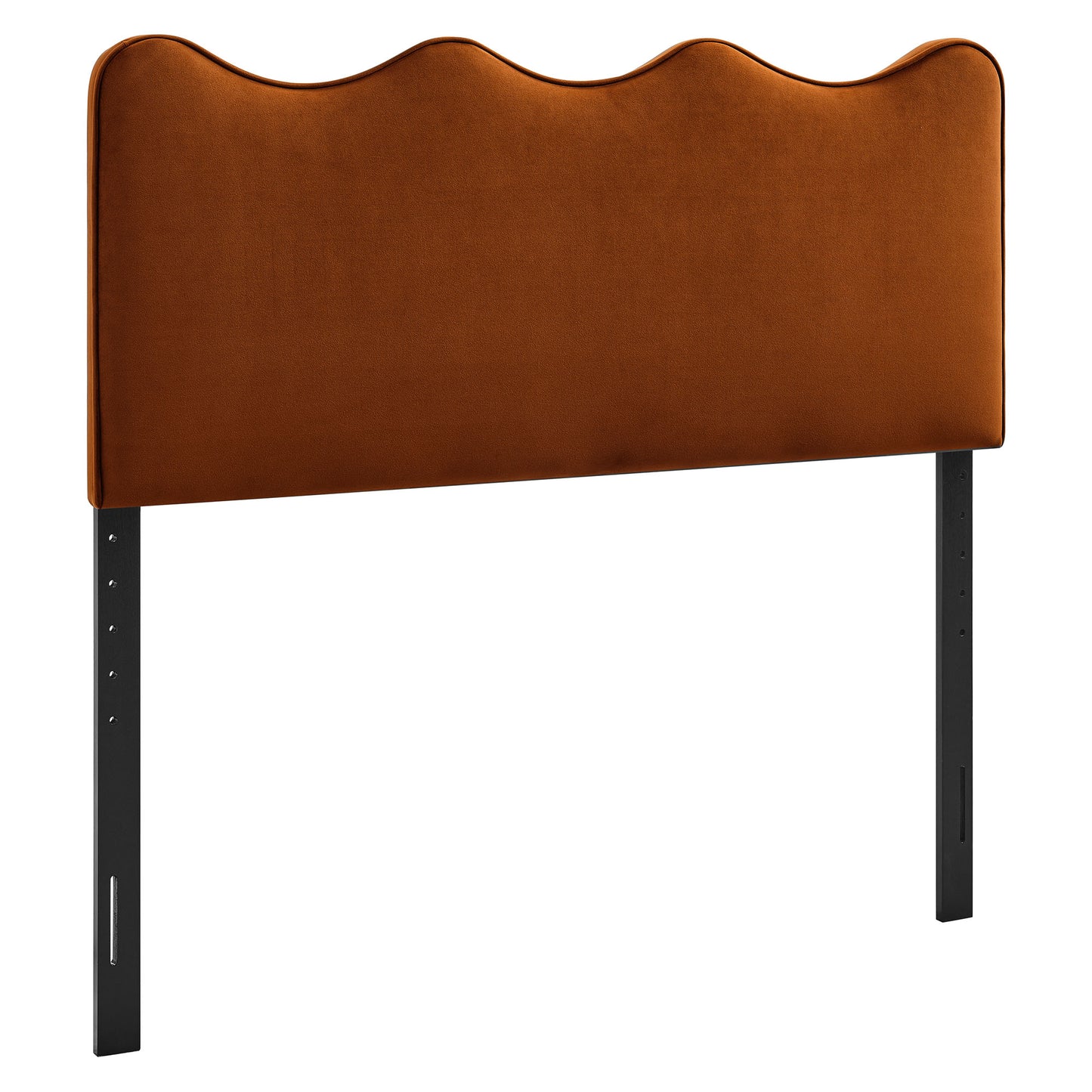Hazel Stain-Resistant Performance Velvet King Size Headboard in Rust