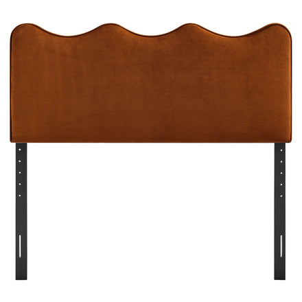 Athena Stain-Resistant Performance Velvet King Size Headboard in Rust