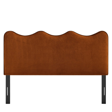 Athena Stain-Resistant Performance Velvet King Size Headboard in Rust