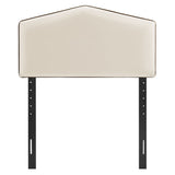 Lattice Performance Velvet Twin Size Headboard in Alabaster