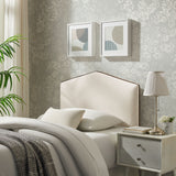 Lattice Performance Velvet Twin Size Headboard in Alabaster