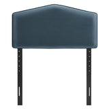 Lattice Performance Velvet Twin Size Headboard in Cadet Blue