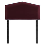 Lattice Performance Velvet Twin Size Headboard in Mulberry