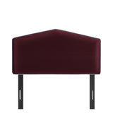 Lattice Performance Velvet Twin Size Headboard in Mulberry