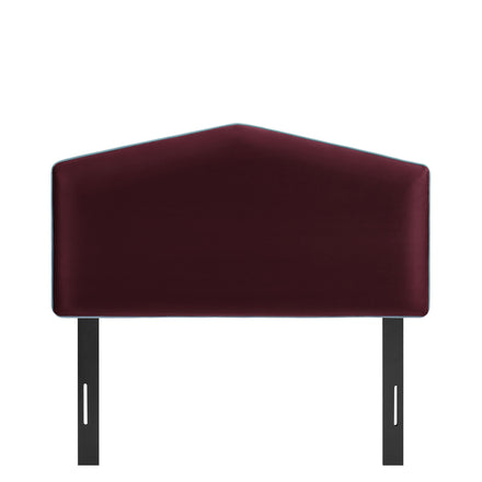 Cosette Performance Velvet Twin Size Headboard in Mulberry