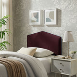 Lattice Performance Velvet Twin Size Headboard in Mulberry