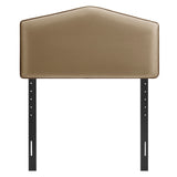 Lattice Performance Velvet Twin Size Headboard in Taupe