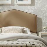 Lattice Performance Velvet Twin Size Headboard in Taupe