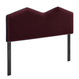 Lattice Performance Velvet Full Size Headboard in Mulberry