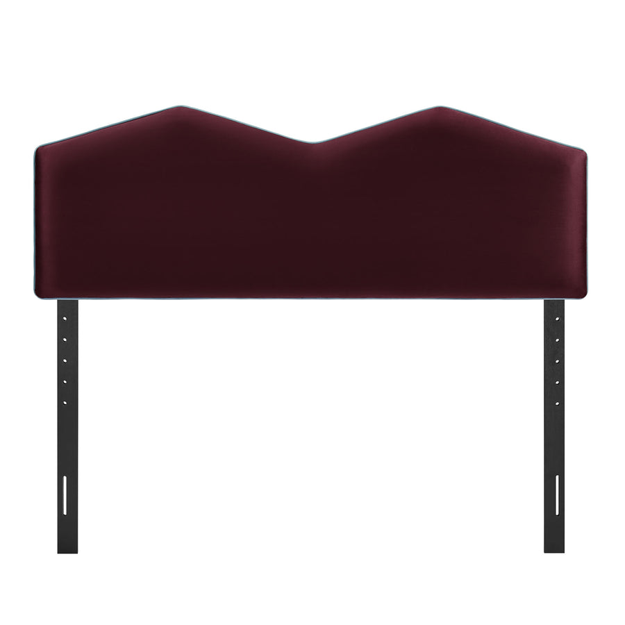 Lattice Performance Velvet Full Size Headboard in Mulberry