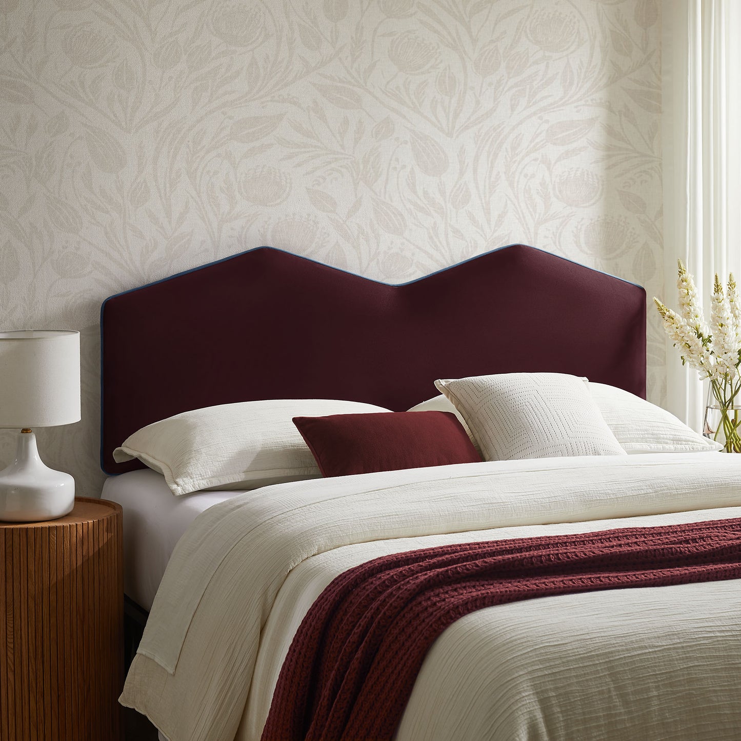 Cosette Performance Velvet Full Size Headboard by Furniture for America